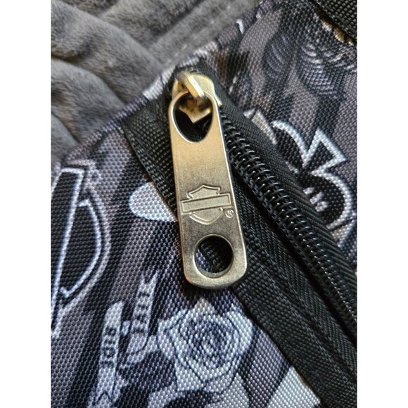 Harley-Davidson Black & Gray Multi-Pocket Crossbody Bag With Adjustable Strap - Picture 5 of 7